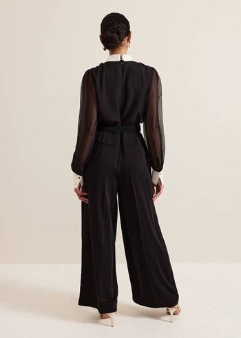 Phase Eight Nerissa Collar Jumpsuit Black USA | 9170863-UI